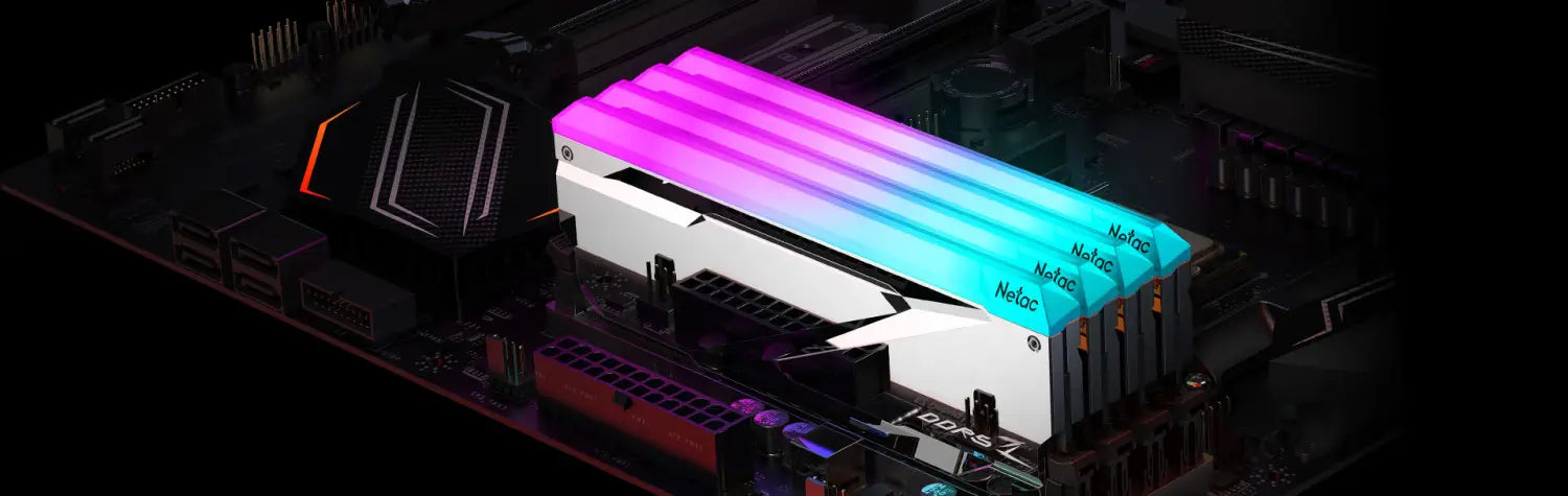 Netac Z RGB 32GB (2x16GB) DDR5 6400MT/s CL32 Gaming Memory - Silver