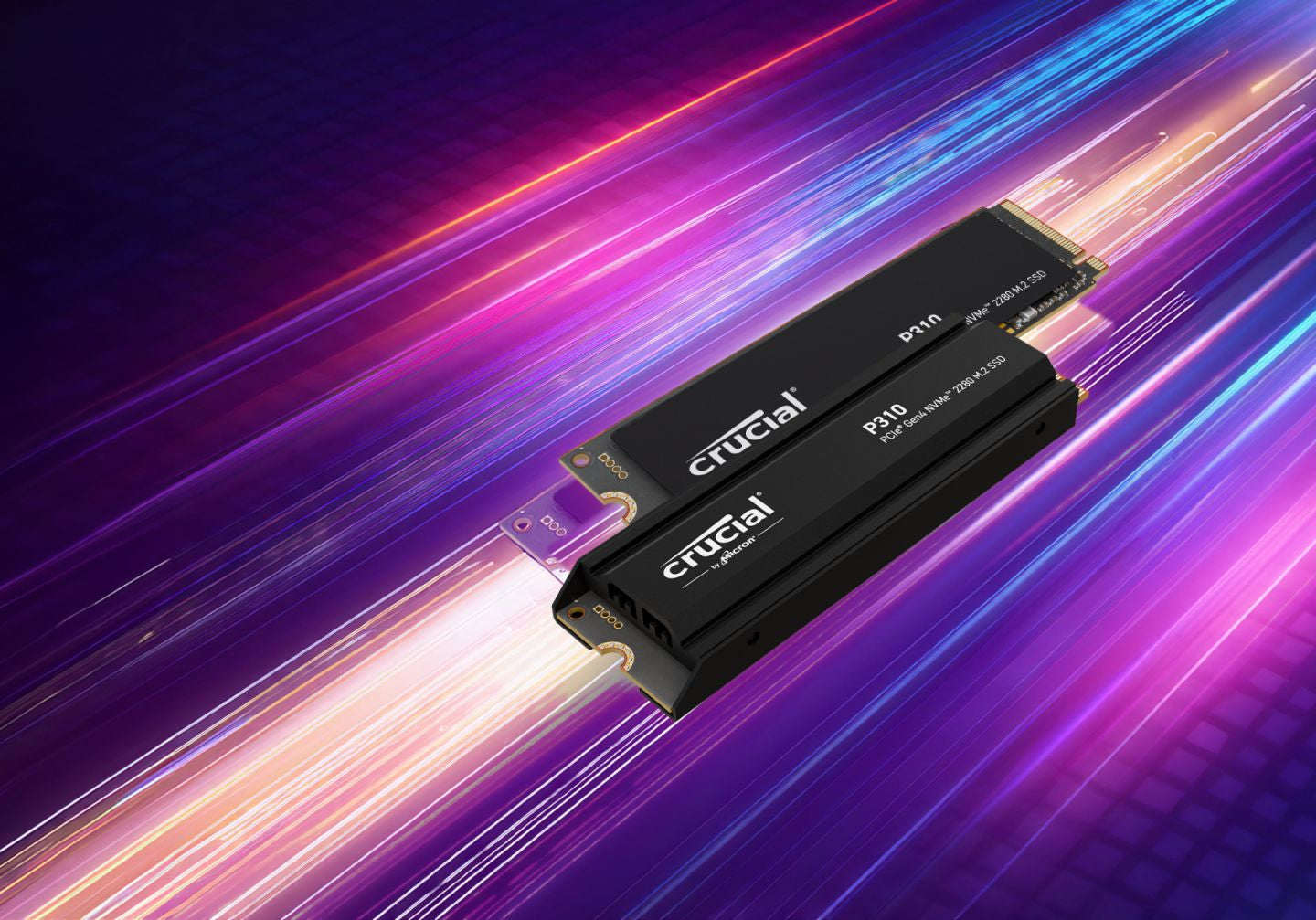 Crucial P310 1TB NVMe M.2 Gen4 SSD - Up to 7,100MB/s Read - Up to 6,000MB/s Write