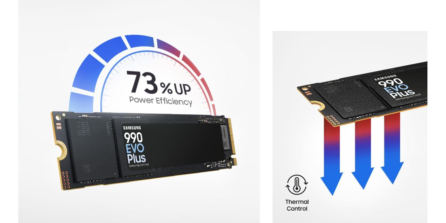 Samsung 990 EVO Plus 1TB M.2 NVMe SSD PCIe Gen 4 - Read/Write up to 7150MB/s / 6300MB/s