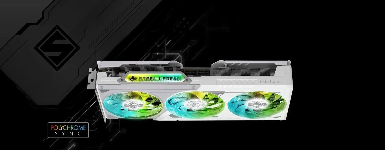 ASRock Intel Arc B580 Steel Legend 12GB OC GDDR6 Graphics Card