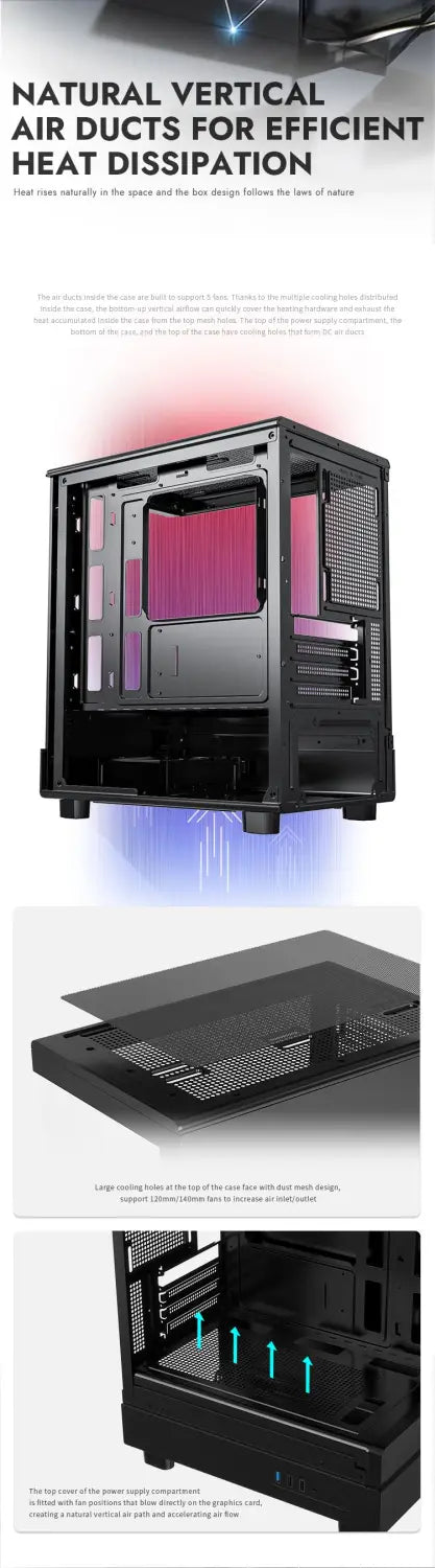 DarkFlash DB330M Black Gaming Case /w 3X ARGB Fans
