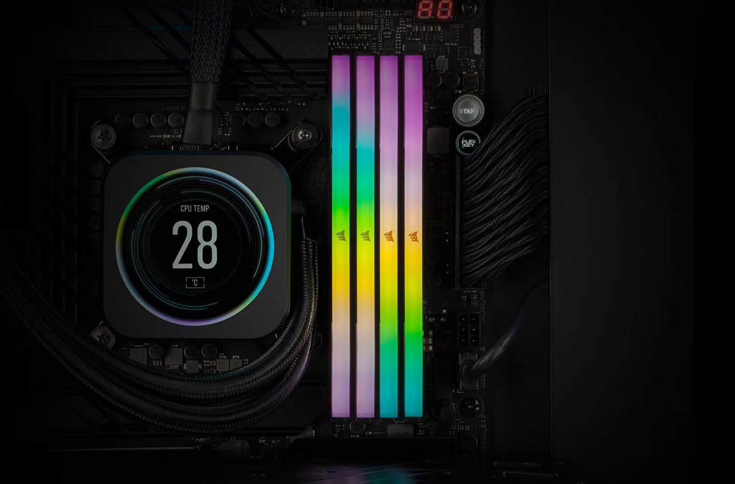 Corsair Vengeance DDR5 RGB 6000MT/s CL30 32GB (2x 16GB) Gaming Memory Intel XMP & AMD EXPO