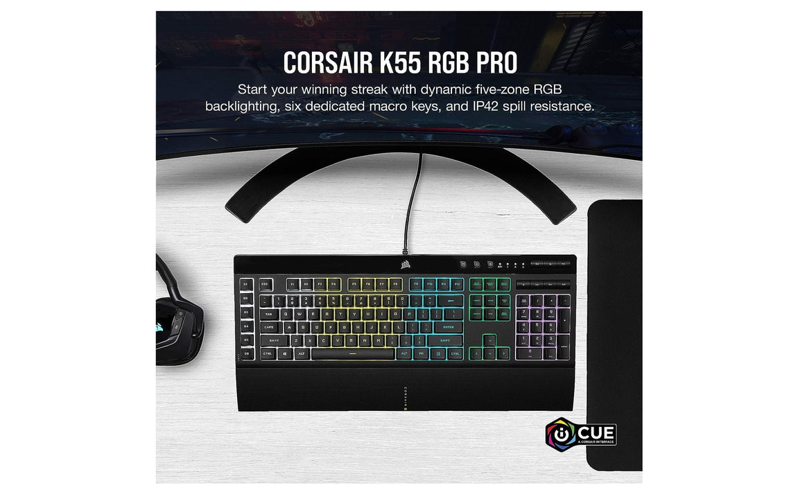 Corsair K55 RGB Pro - Membrane Gaming Keyboard - Godmode Gaming Keyboard Corsair