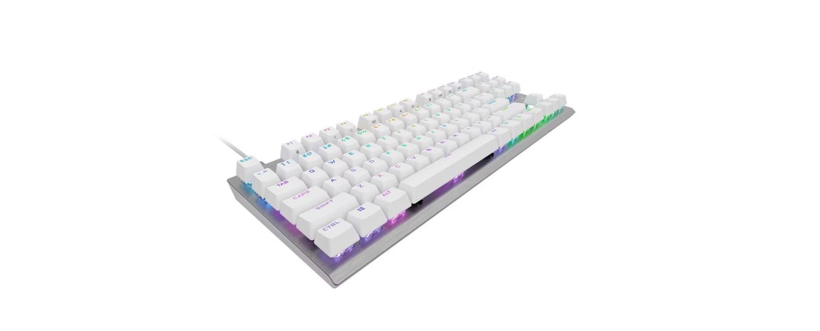 Corsair K60 PRO TKL RGB Tenkeyless Optical-Mechanical Gaming Keyboard - White - Godmode Gaming Keyboard Corsair