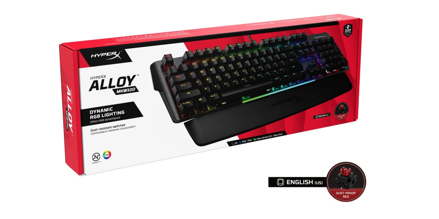 HyperX Alloy MKW100 Mechanical Gaming Keyboard - Red Linear Switches - Godmode Gaming Keyboard HyperX