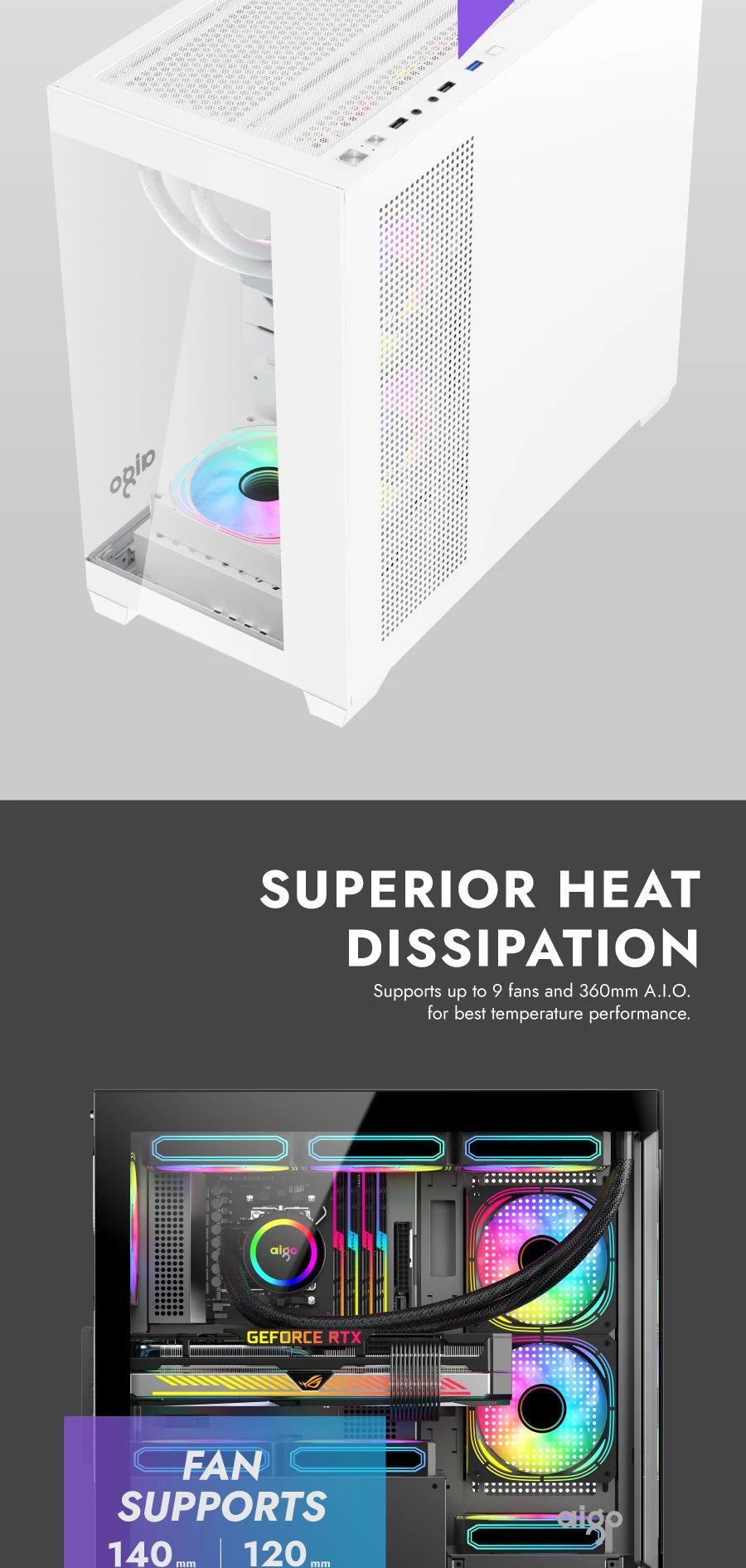 DarkFlash AIGO C218M Black Tempered Glass Gaming Case