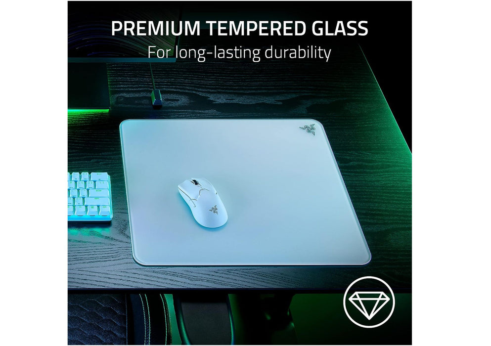 Razer Atlas Premium Tempered Glass Mat - White Edition