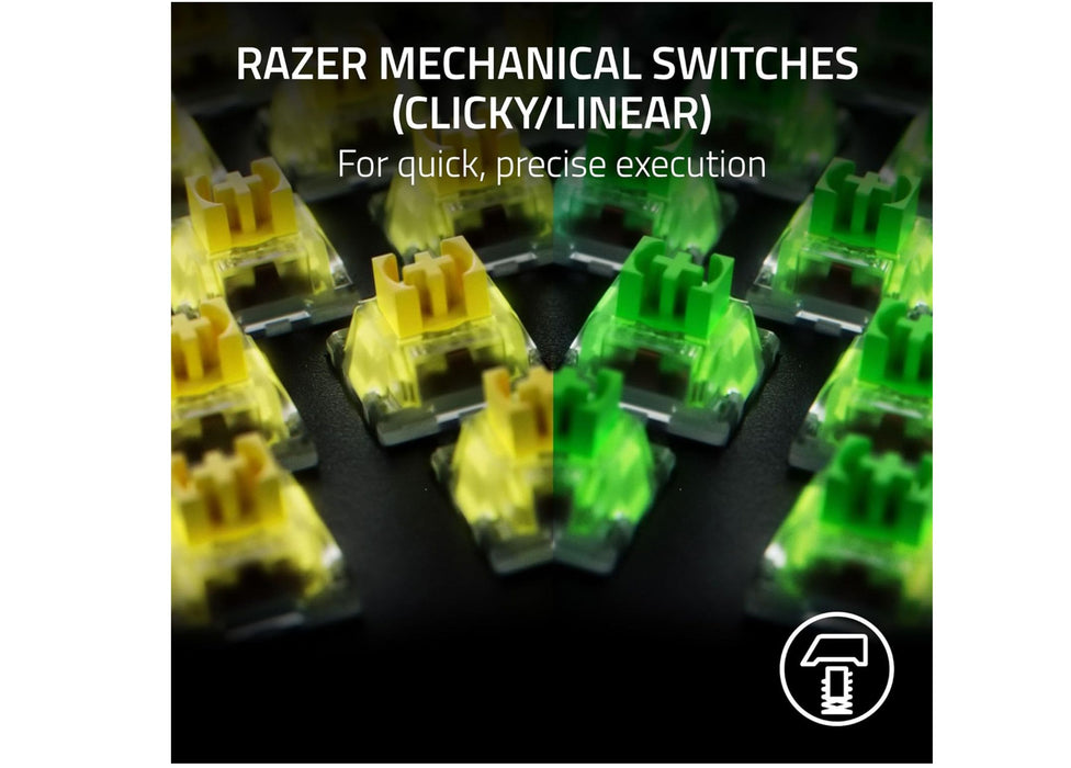 Razer BlackWidow V4 X RGB Mechanical Gaming Keyboard - Razer Green Switch