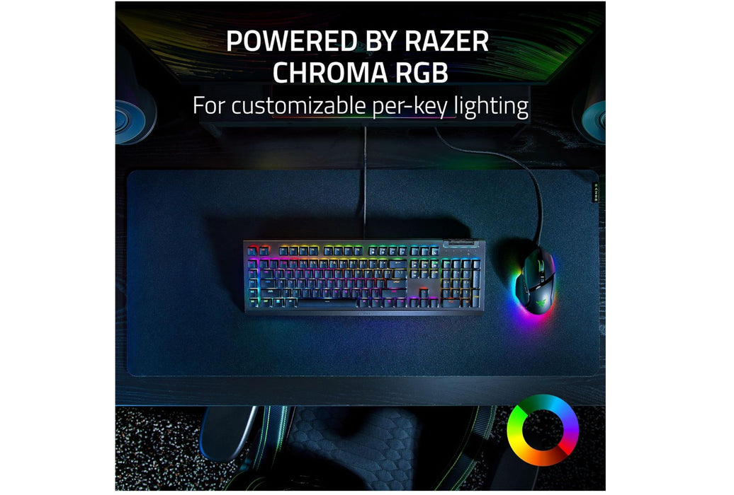 Razer BlackWidow V4 X RGB Mechanical Gaming Keyboard - Razer Green Switch