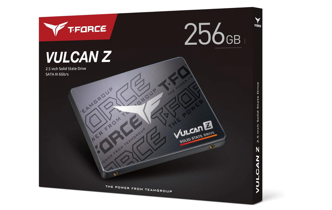 TEAMGROUP T-Force Vulcan Z 256GB SLC Cache 3D NAND TLC 2.5 Inch SATA III Internal Solid State Drive SSD (R/W Speed up to 520/450 MB/s)