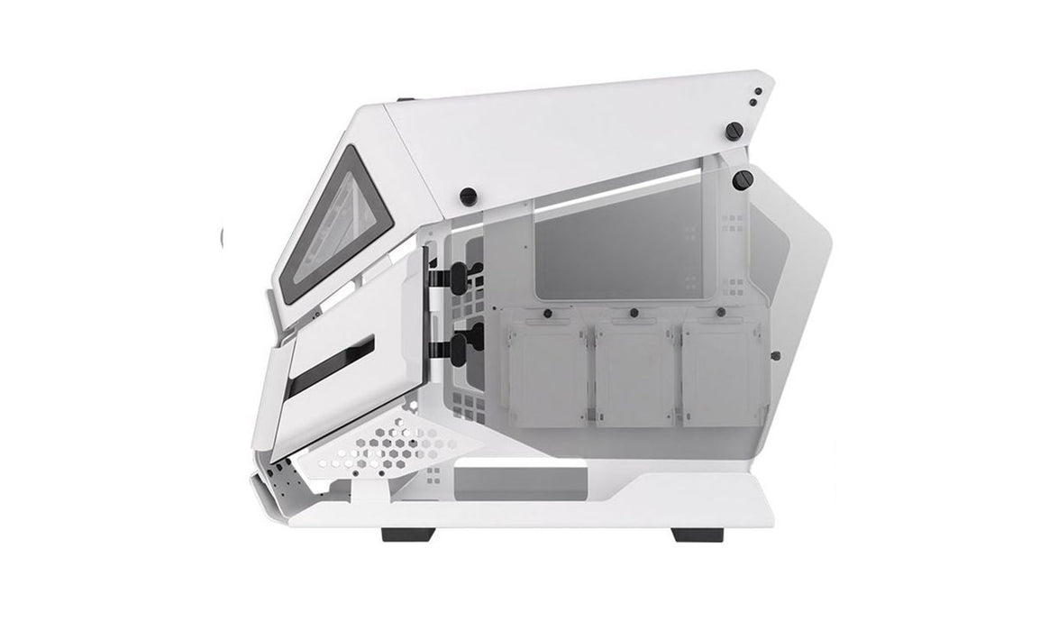 Thermaltake AH T200 Tempered Glass Micro-ATX Case - Snow - Godmode Computer Case Thermaltake