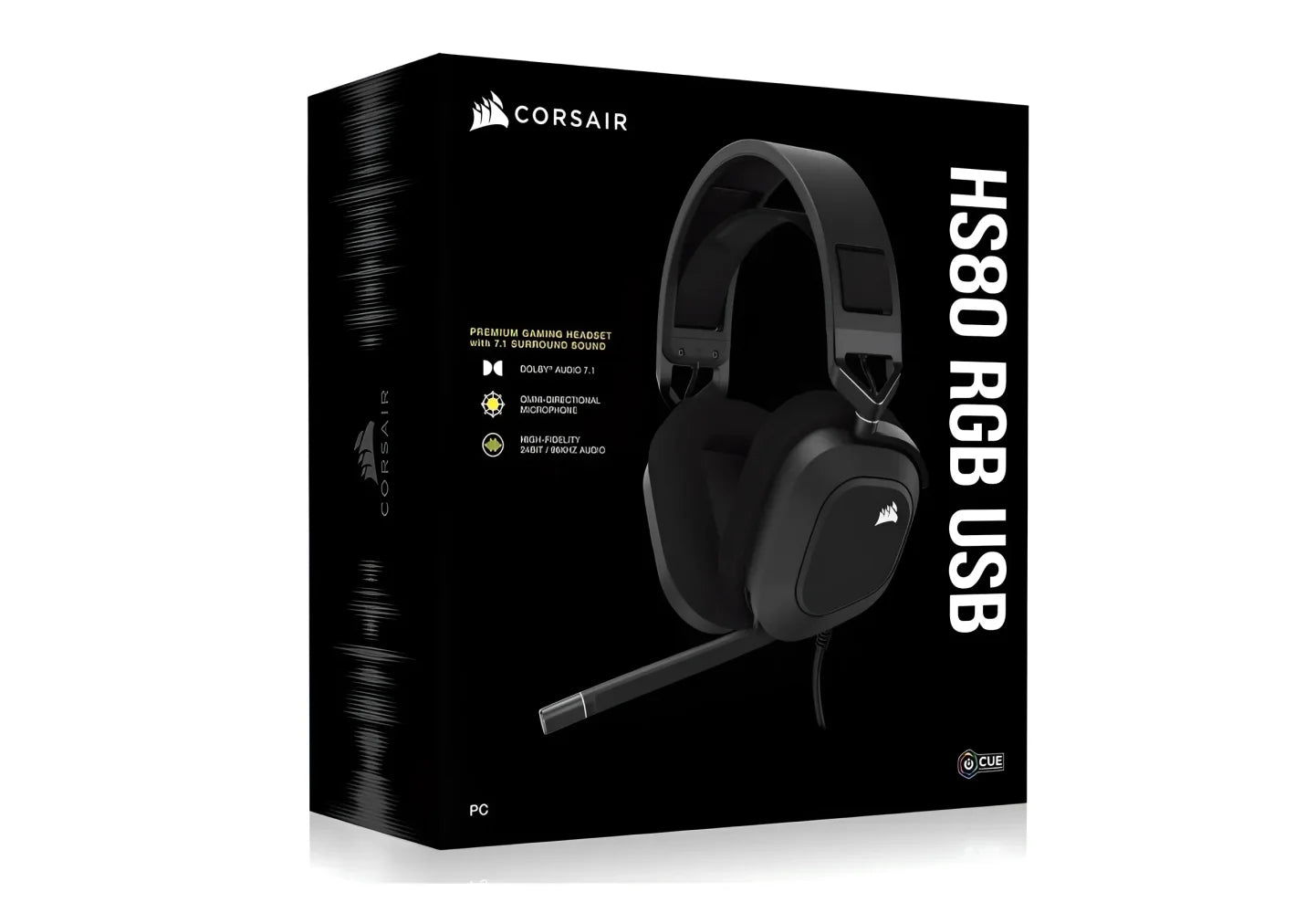 Cuffia Gaming CORSAIR HS80 RGB USB - Audio Surround 7.1, Microfono Broadcast, Illuminazione RGB - Foto 6